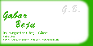 gabor beju business card